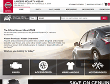 Tablet Screenshot of landersmclartynissanparts.com